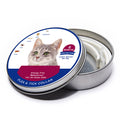 Cat flea and tick collar packaging with a cat on the label