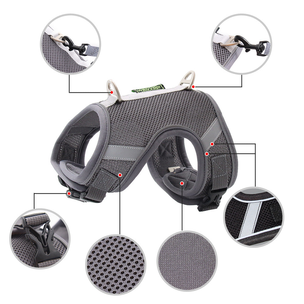reflective mesh dog harness