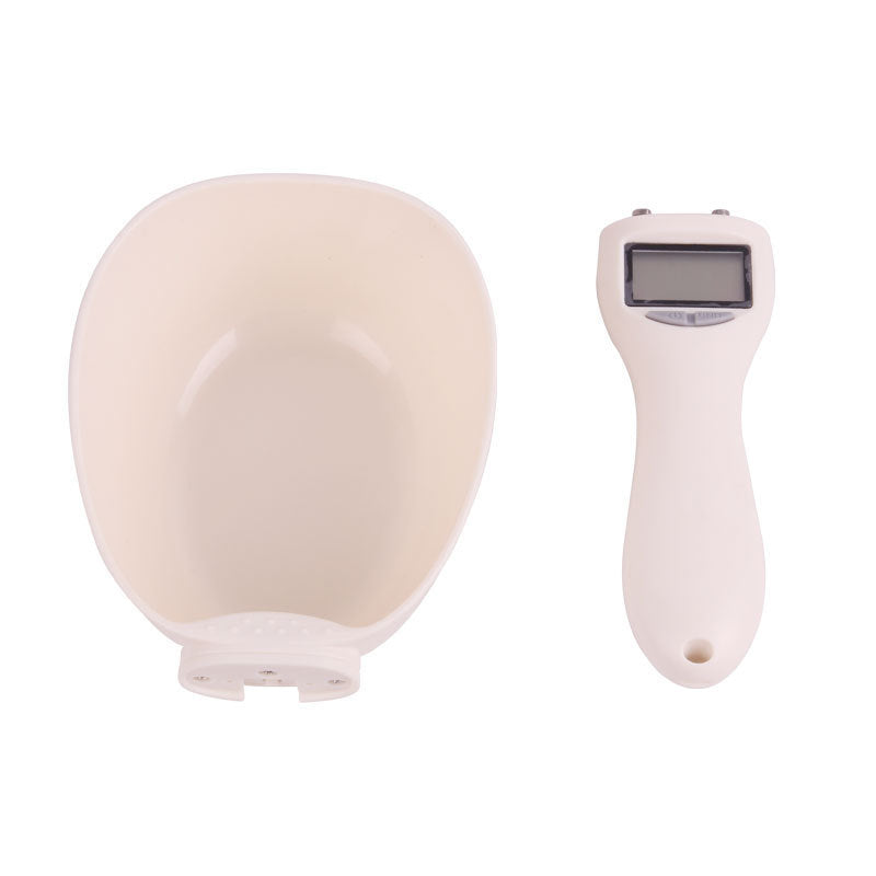 White electronic device with a digital display on a white background