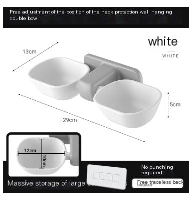 Wall-Mounted Cat Bowl Rack
