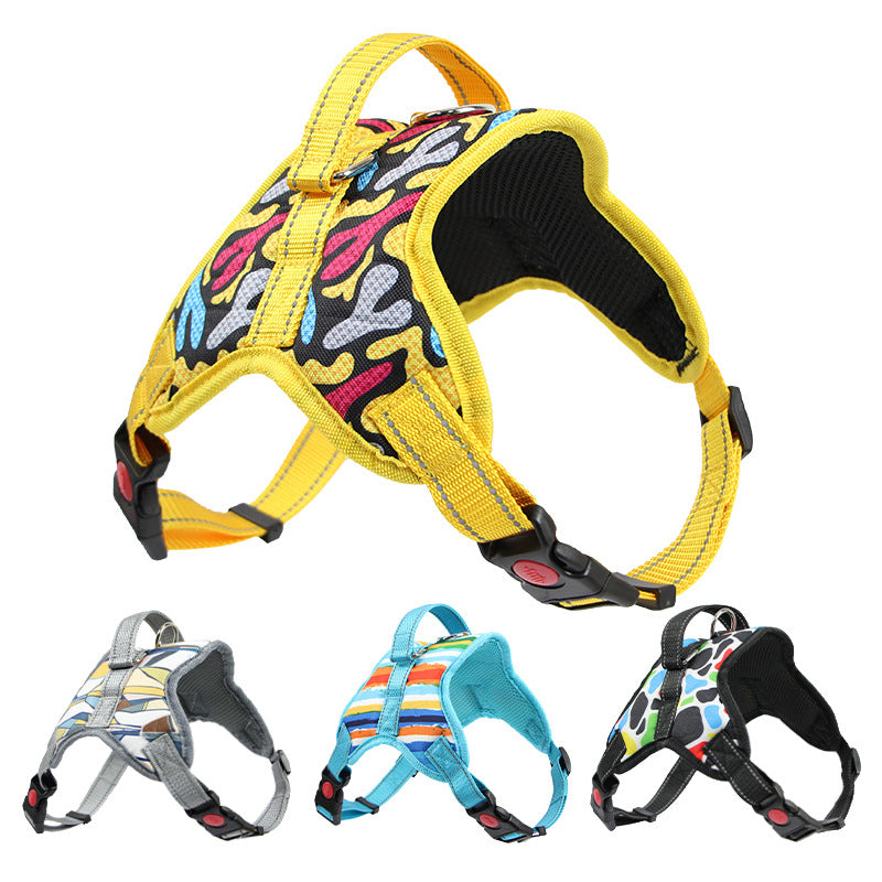 Reflective Dog Harness and Leash Set – Adjustable Polyester Pet Harness