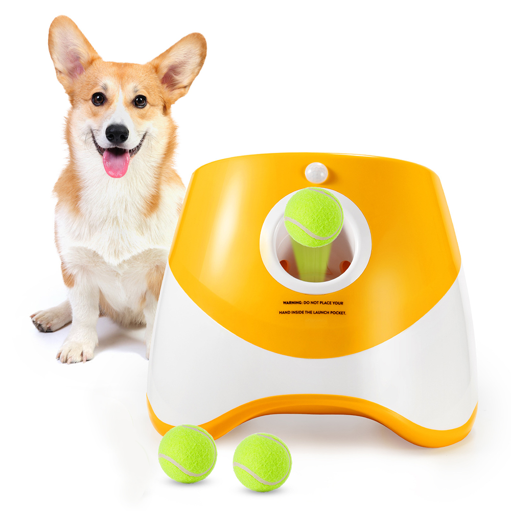 Automatic Dog Ball Launcher – Interactive Outdoor Tennis Ball Thrower for Dogs