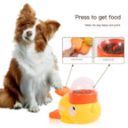 Yellow Cartoon Pet Press Feeder for Cats & Dogs