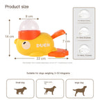 Yellow Cartoon Pet Press Feeder for Cats & Dogs