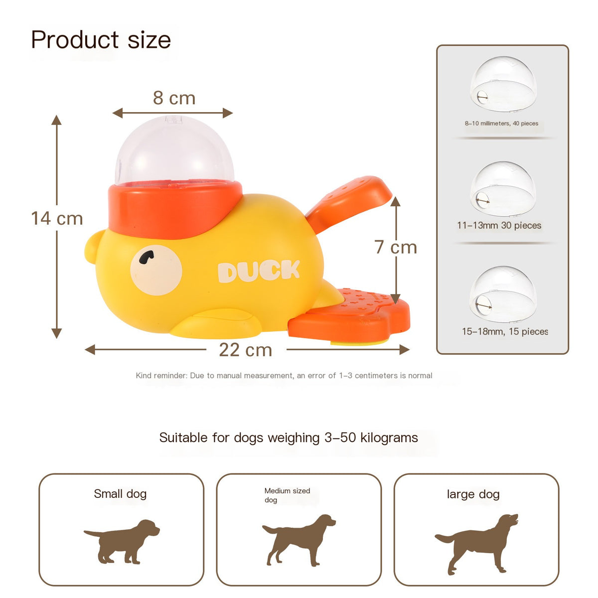 Yellow Cartoon Pet Press Feeder for Cats & Dogs