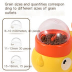Yellow Cartoon Pet Press Feeder for Cats & Dogs