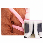 Widened velvet strap with close-up details on a white background