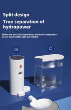Hydropower separation device with text on a blue background