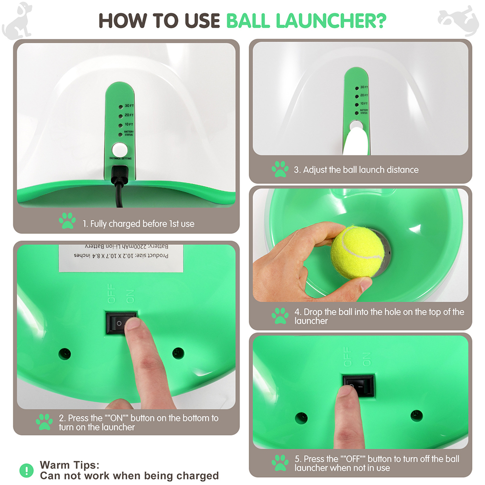 Automatic Dog Ball Launcher – Interactive Outdoor Tennis Ball Thrower for Dogs