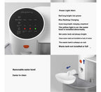 Petrovsky pet water dispenser with power light alert and removable water bowl features.