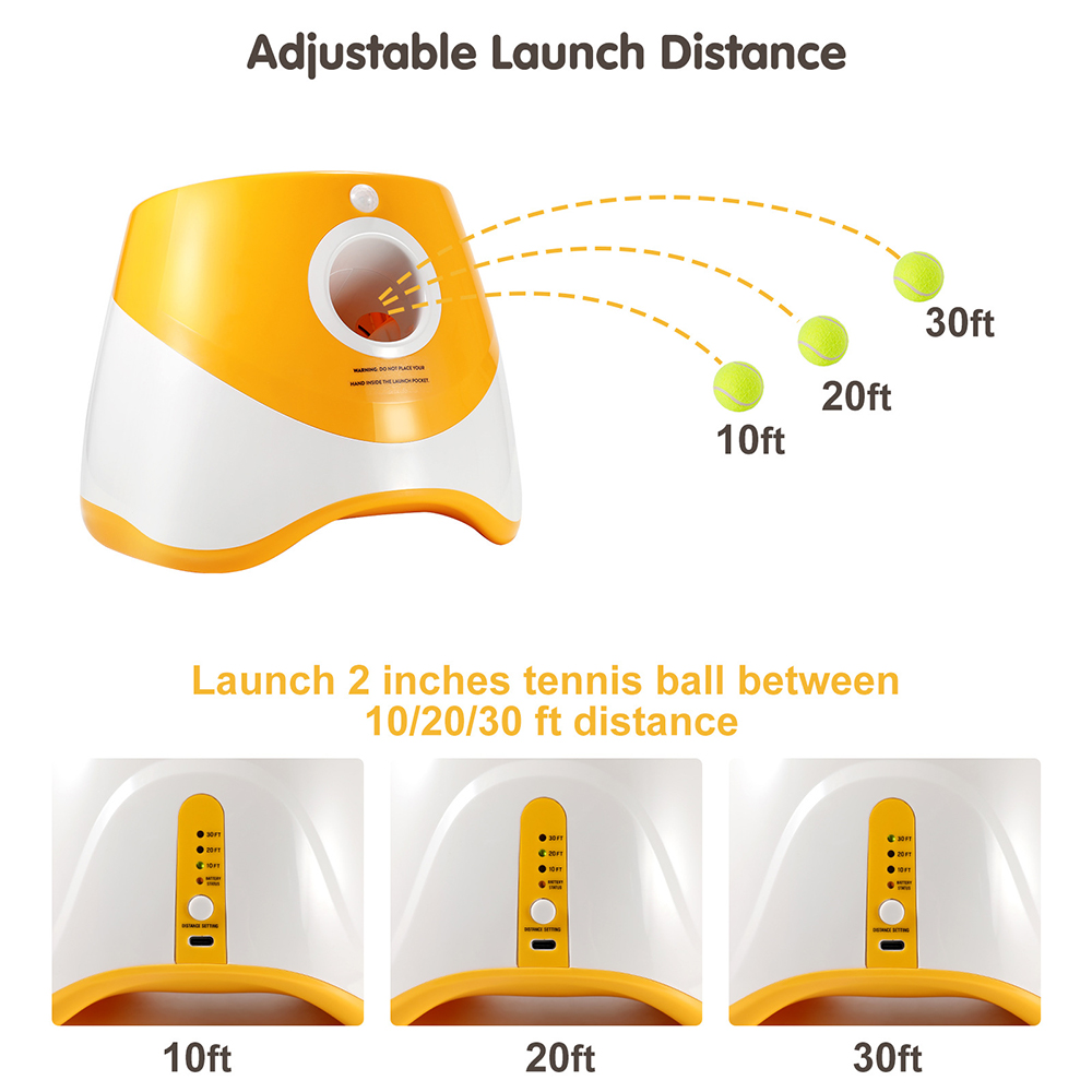 Automatic Dog Ball Launcher – Interactive Outdoor Tennis Ball Thrower for Dogs