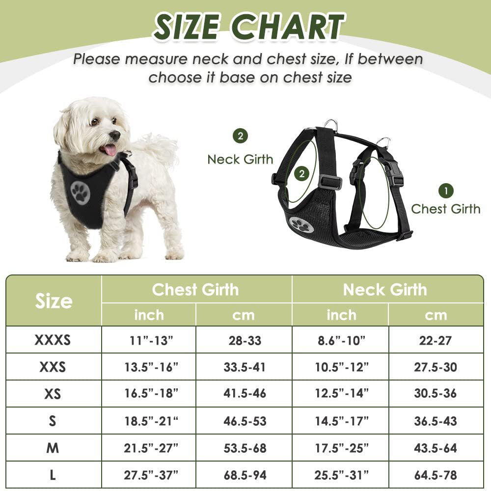 size guide for the massage pet car seat belt