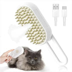 Rechargeable Pet Grooming Steam Brush for Cats & Dogs