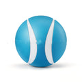 Blue and white smart pet toy ball on a white background
