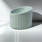 Elevated Ceramic Cat Bowls - Tilted Ergonomic Design for Indoor Cats