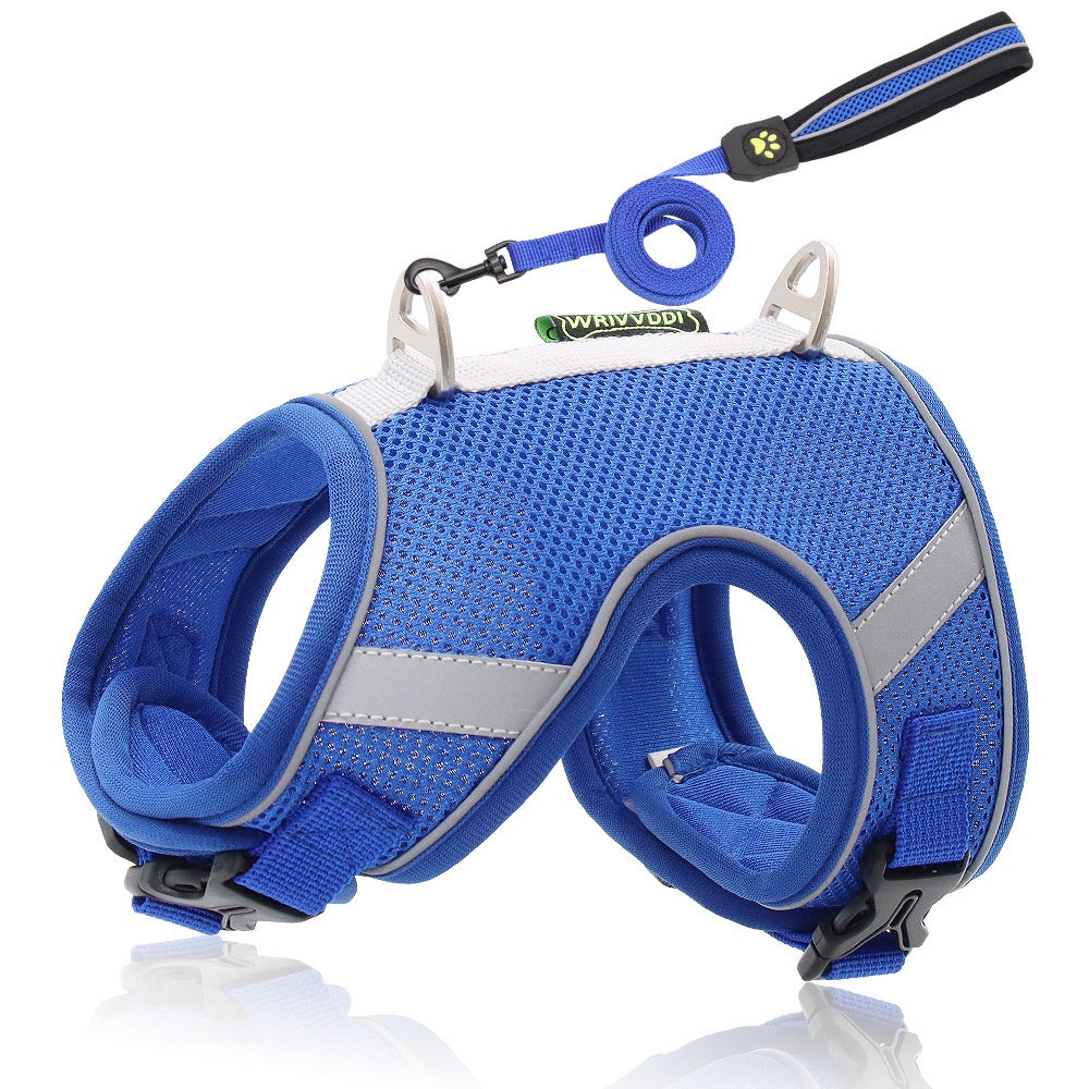 Reflective Mesh Dog Harness – Breathable Polyester Chest Strap for Dogs