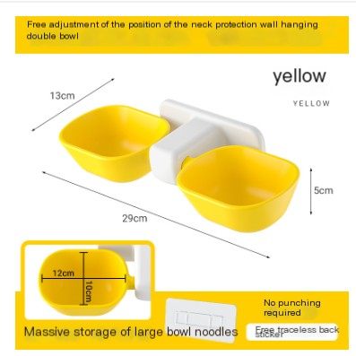 Wall-Mounted Cat Bowl Rack