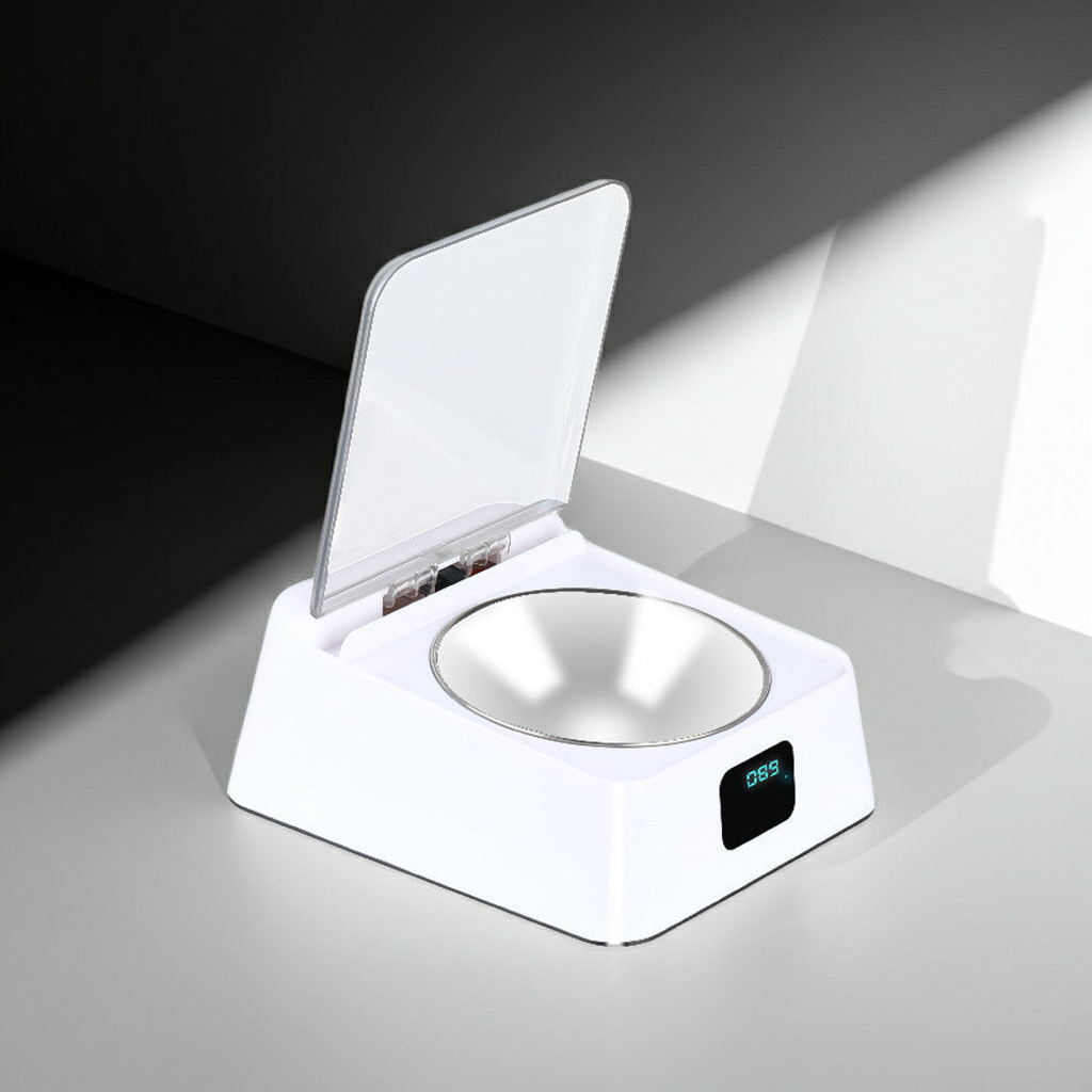 Smart WiFi Automatic Pet Feeder - App-Controlled Cat & Dog Bowl with Stainless Steel Tray