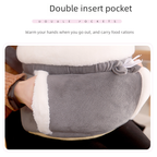 Gray cat backpack pad with double insert pocket on a white background