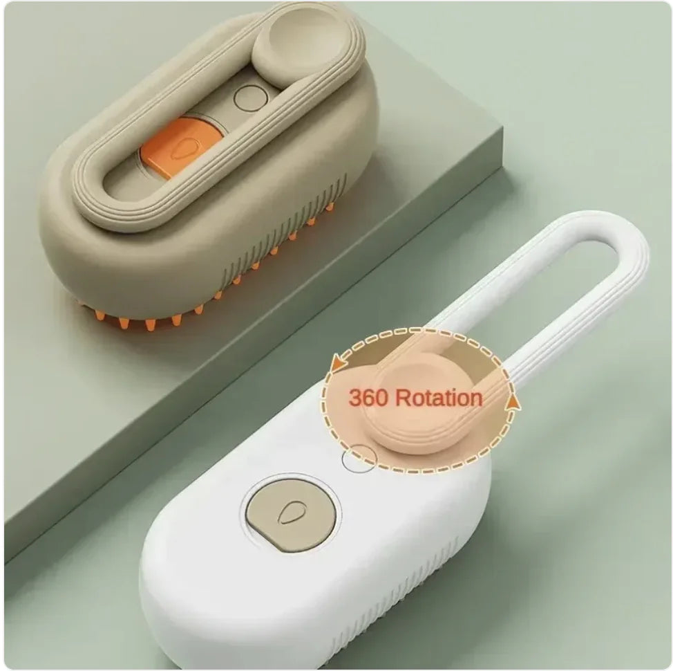 Rechargeable Pet Grooming Steam Brush for Cats & Dogs