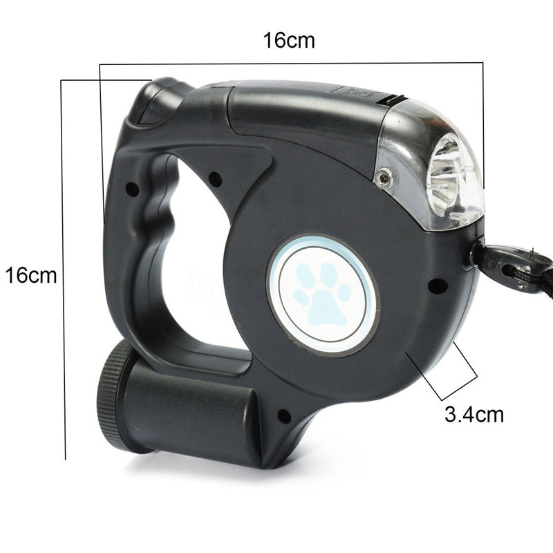 retractable dog leash with flashlight dimensions